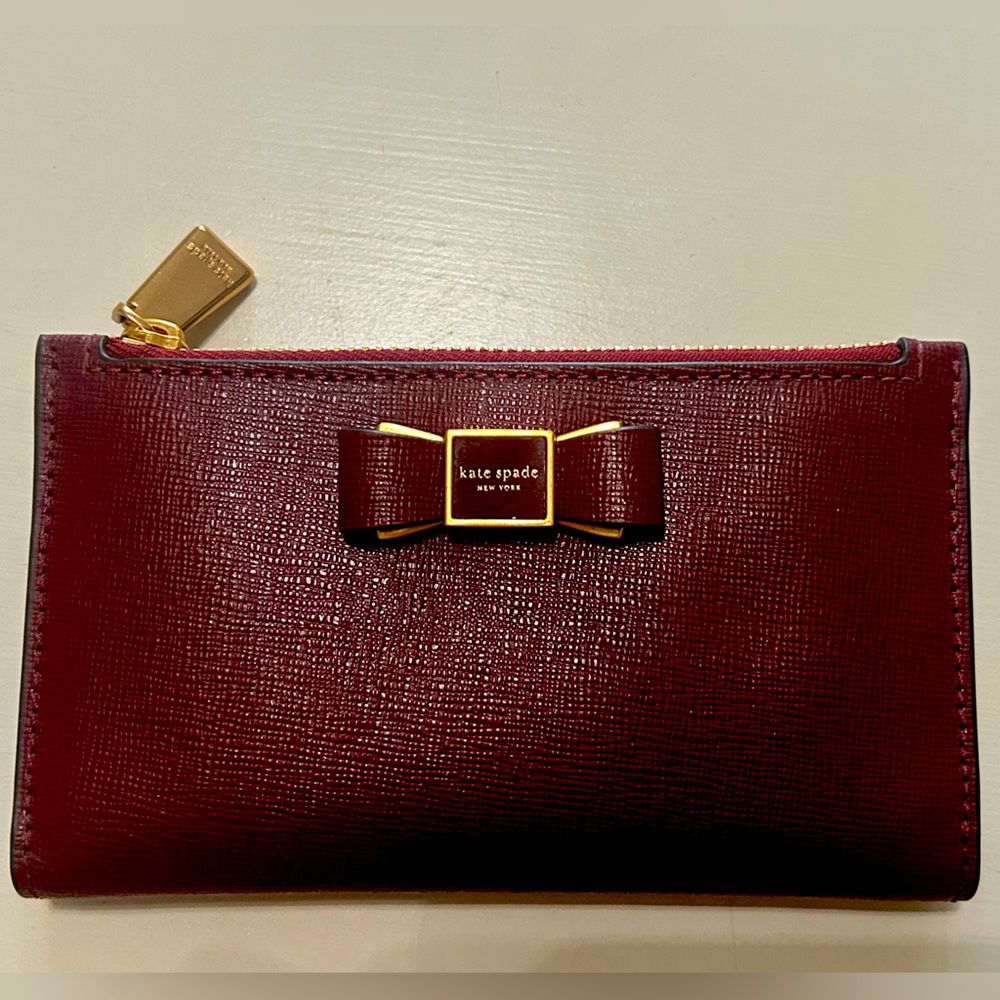 Kate Spade small red bow tie wallet